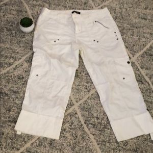 White Cargo Capris